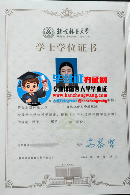 排版制作北京林业大学学位证,办北京林业大学学士学位证书