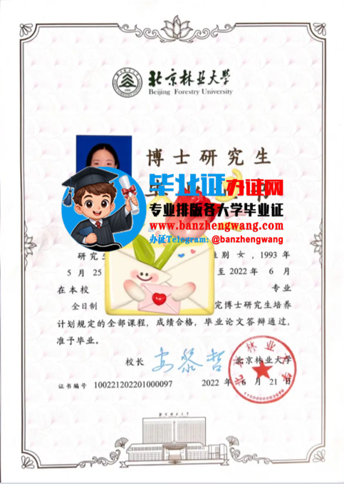 排版制作北京林业大学博士研究生毕业证,办北京林业大学专版博士研究生毕业证