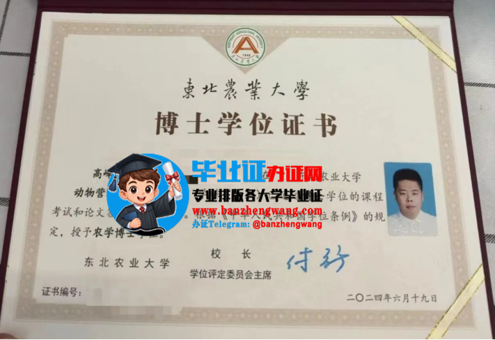 专业制作东北农业大学博士学位证,办东北农业大学专版博士学位证