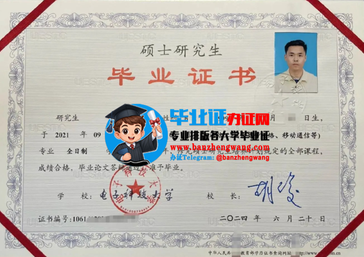 排版制作电子科技大学硕士研究生毕业证,电子科技大学硕士研究生毕业证样本